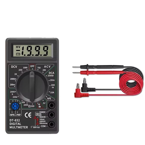 yaaqii 1pcs DT832 digital multimeter digital display multimeter voltmeter ammeter test