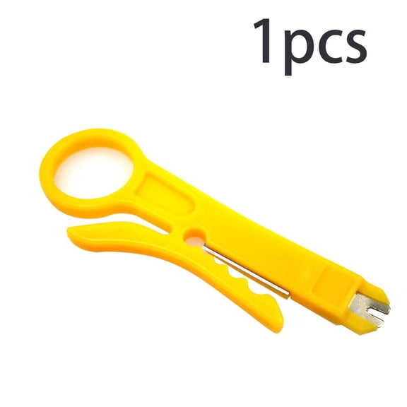 yaaqii 1pcs yellow mini wire stripper multi-function tool suitable for network