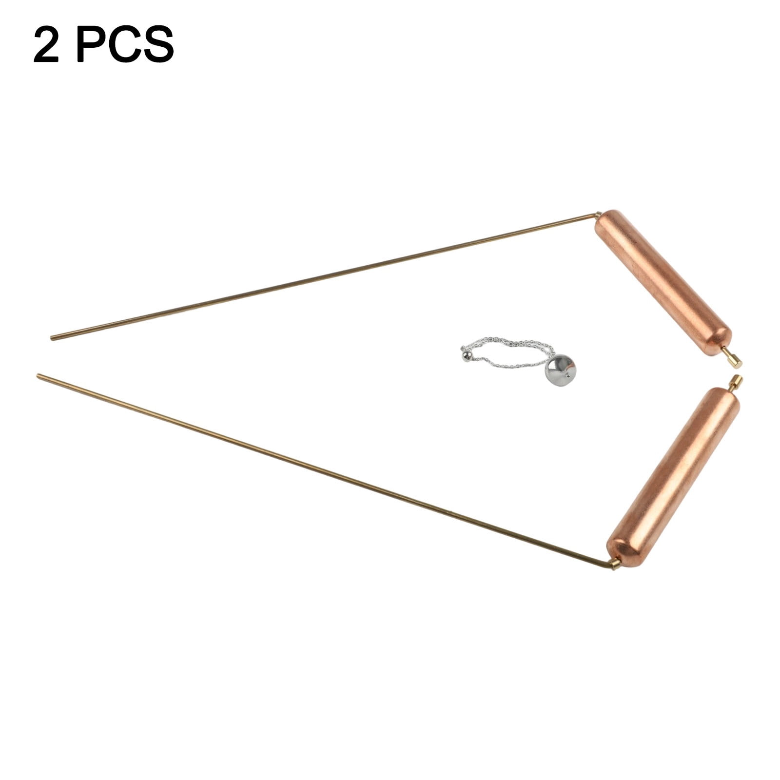 yaaqii 2 Pieces Copper Divining Rods Metal Detector for Divination/Treasure Tools