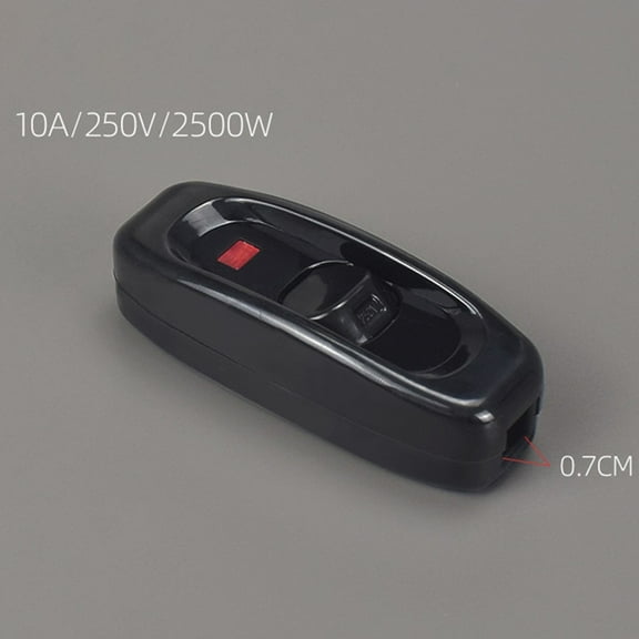 yaaqii 240V 10A Inline ON/OFF Button Table Lamps Desk Light Cord Cable Switch