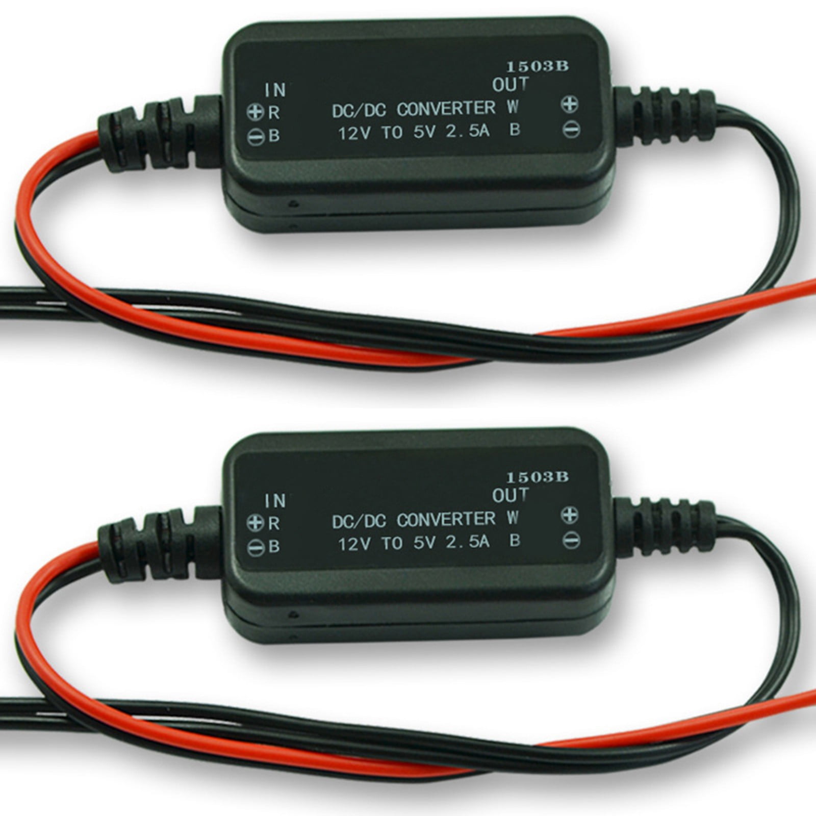 Reducer Dc yaaqii 2PC DC Voltage Reducer Converter 12V to 5V 2.5A Regulator DC-DC ...