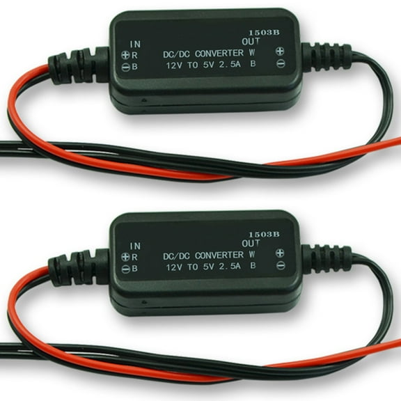 yaaqii 2PC DC Voltage Reducer Converter 12V to 5V 2.5A Regulator DC-DC Step Down Module