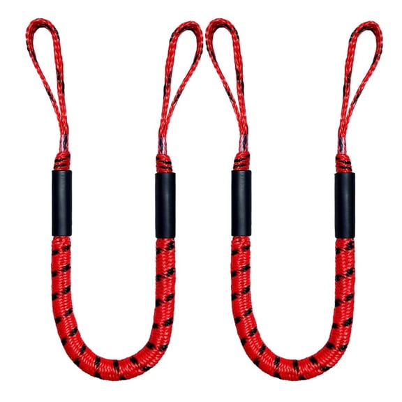 yaaqii 4'-5.5' Bungee Dock Line Mooring Rope Boat Dock Rope for Kayak Jet Ski Boat