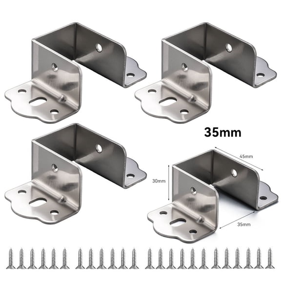 yaaqii 4PCS U-shaped thickening Bed rail brackets Heavy Duty Metal Support Hinges