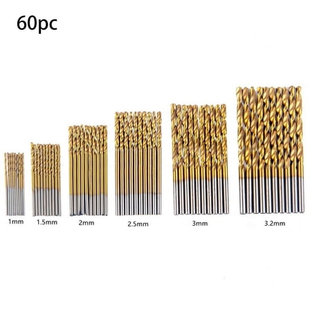 yaaqii 50/60pcs Drill Bits Sets HSS Drill Sets Drill Accessories for Metal Masonry Wood
