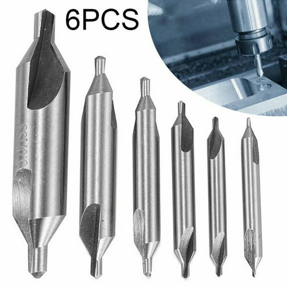 yaaqii 5PCS HSS Lathe Combined Tool Bit Countersink Tackle Center Spotting Drill Mill