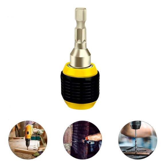 yaaqii 60mm 1/4 In Hex Handle Quick Coupling Drill Bit Quick Change Adapter Converter