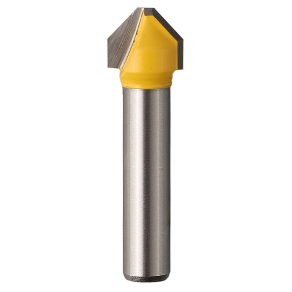 yaaqii 8mm 90 Degree V-shaped Flat Head Router Bit Woodworking Engraving Milling Cutter