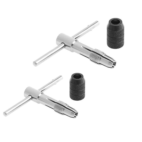 yaaqii Adjustable T-Handle Ratchet Tap Holder Wrench Machine Screw Thread