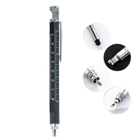 yaaqii Alloy Multifunction Gel Ink Pen Roller Ball metric imperial scales ruler level