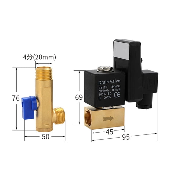 yaaqii Automatic Electronic Drain Valve Compressed Air Fystem Split Electronic Timer