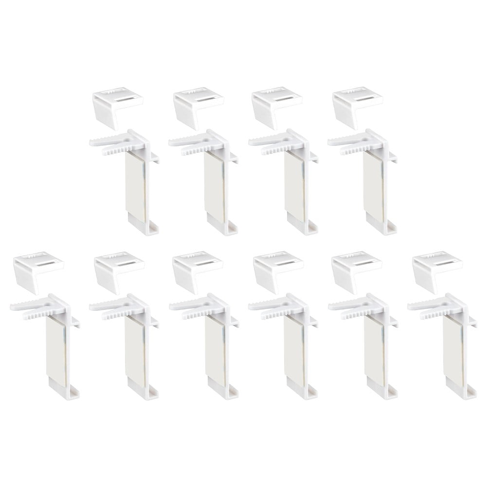 Window Blind Rope Bracket yaaqii Blind Brackets No-Drill Pack of 10 Double Roller Blind Clamp ...