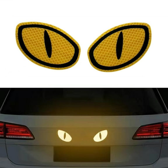 yaaqii Car Reflector Sticker Night Driving Safety Decal Motorcycle Cat Eye Reflective