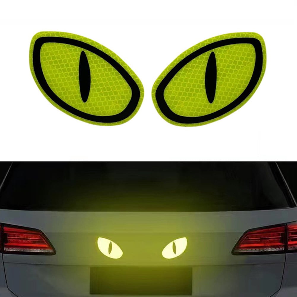 yaaqii Car Reflector Sticker Night Driving Safety Decal Motorcycle Cat ...