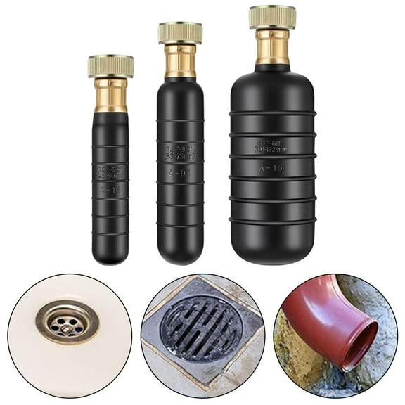 yaaqii Effortless Drain Cleaning: 3-Piece Bladder Kit Unclogs Pipes with Water Power!