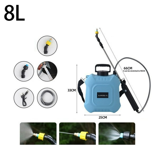 yaaqii Electric Garden Sprayer Pressure Sprayer with 2 Mist Nozzles Rechargeable Handle