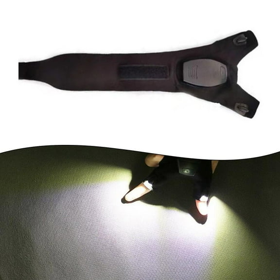 yaaqii Flashlight Gloves Rechargeable Breathable Fingerless Hands-Free LED Light Gloves