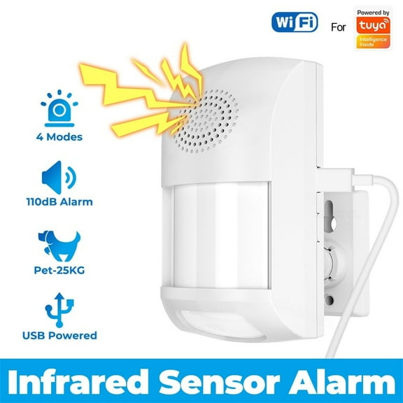 yaaqii For Tuya WiFi Sound And Light Alarm Infrared Detector PIR Motion Alarm Sensor