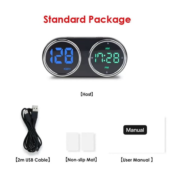 yaaqii GPS Speedomter Digital Clock HUD Over-speed Alarm KM/H MP/H Speed Meter 7-Color