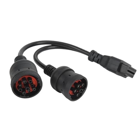 yaaqii Heavy Duty Diesel Truck 6Pin(J1708) + 9Pin(J1939) to OBDII 16Pin Female Cable