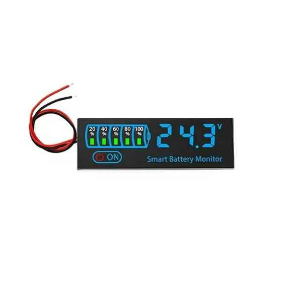 yaaqii Li-Ion Battery Tester 7-55V Acid Battery Charge Indicator Tester LED Display