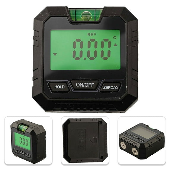 yaaqii Magnetic Digital LCD Display Angle Meter w/h Bubble Level Angle Meter Tilt Meter