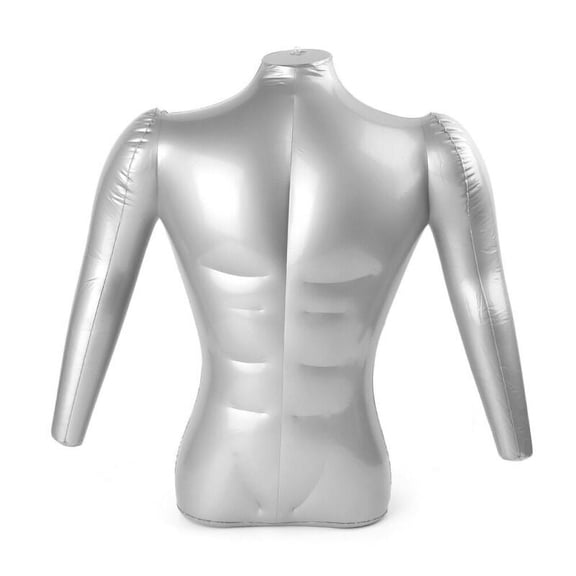 yaaqii Man Half Body with PVC Inflatable Mannequin Male Dummy Torso Model Fashion