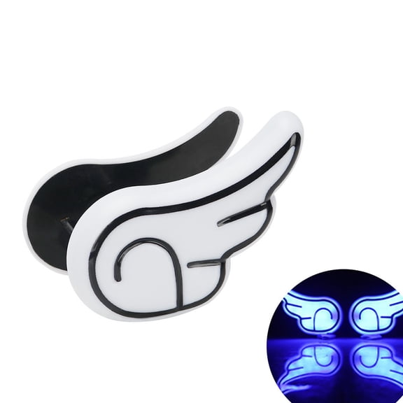 yaaqii Motorcycle Angel Wing Shape LED License Plate Light Tail Signal Light Decoration
