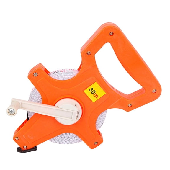 yaaqii Open Reel Fiberglass Tape Yard Measure Inch Metric Scale 20/30/50/100 Meters
