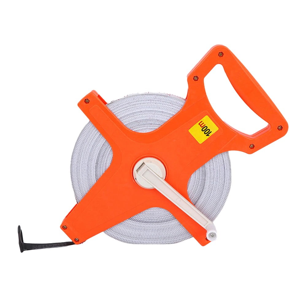 yaaqii Open Reel Fiberglass Tape Yard Measure Inch Metric Scale 20/30/50/100 Meters