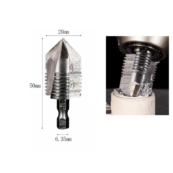 yaaqii PPR Lifting Drill Bit Hexagon Shank Water Pipe Internal Thread Expander 20/25mm