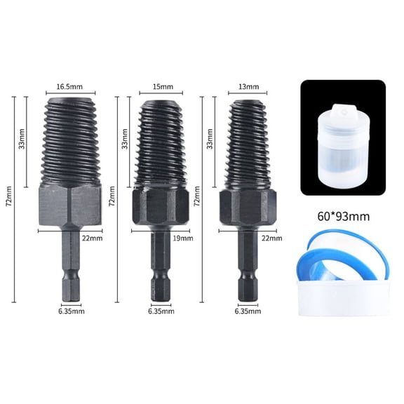 yaaqii Pipe Damaged Screw Extractor 1/2 3/4 1inch Anti-Slip Bolt Removal Threading