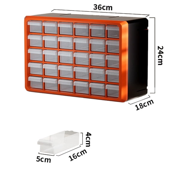 yaaqii Plastic Drawer Parts Box Cabinet hardware Component Storage Wall Mount organizer