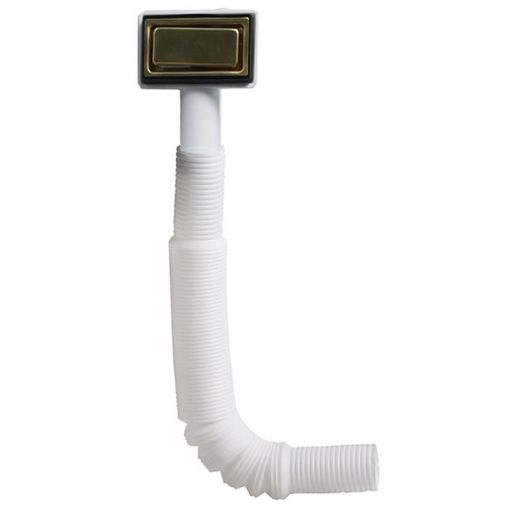 yaaqii Sink Drain Accessory Gold Overflow Head Drainage Waste Fittings Flexible Hose