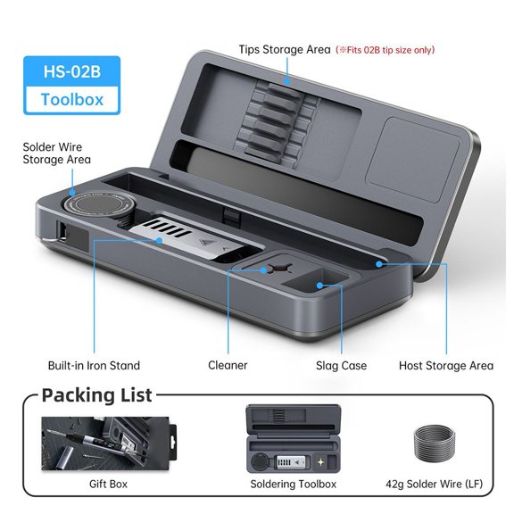 yaaqii Smart soldering iron HS-02 mobile workbench storage box soldering iron set