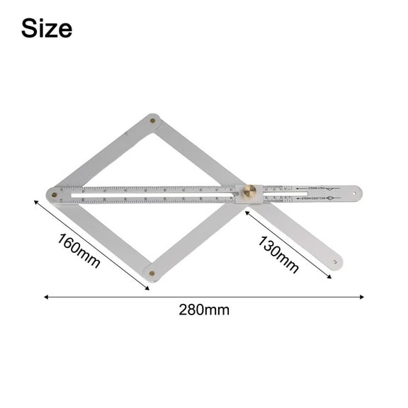 yaaqii Stainless Steel Multi-Angle Protractor: Accurate, Easy Measurements for Any