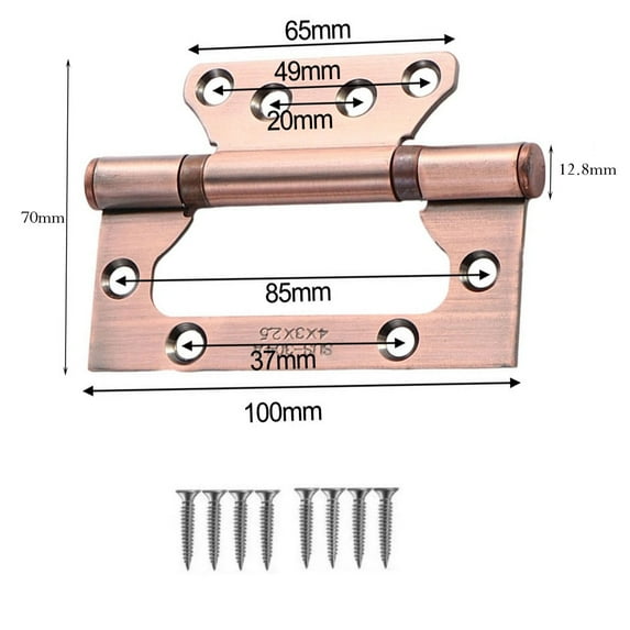 yaaqii Stainless Steel Non-Mortise Door Hinges Invisible Mute Bearings Hardware Hinge