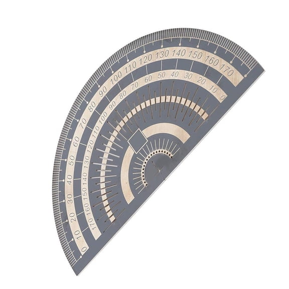 yaaqii Stainless steel protractor 180 degree angle measuring instrument for woodworking