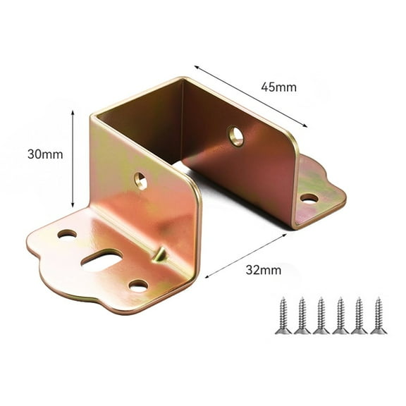 yaaqii U-shaped thickening Bed rail brackets Heavy Duty Metal Support Hinges 32/35/40mm