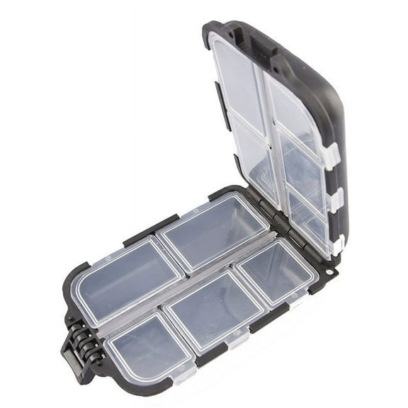 yaaqii Waterproof Fishing Hook Bait Tool Storage Box Case with 10 Grids