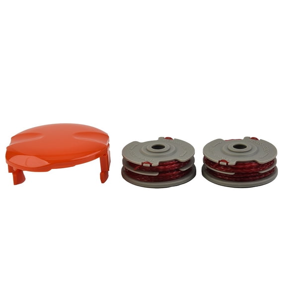 yaaqii for 2 x Double Autofeed Spool& Line& Spool Cap Cover For Flymo Trimmers
