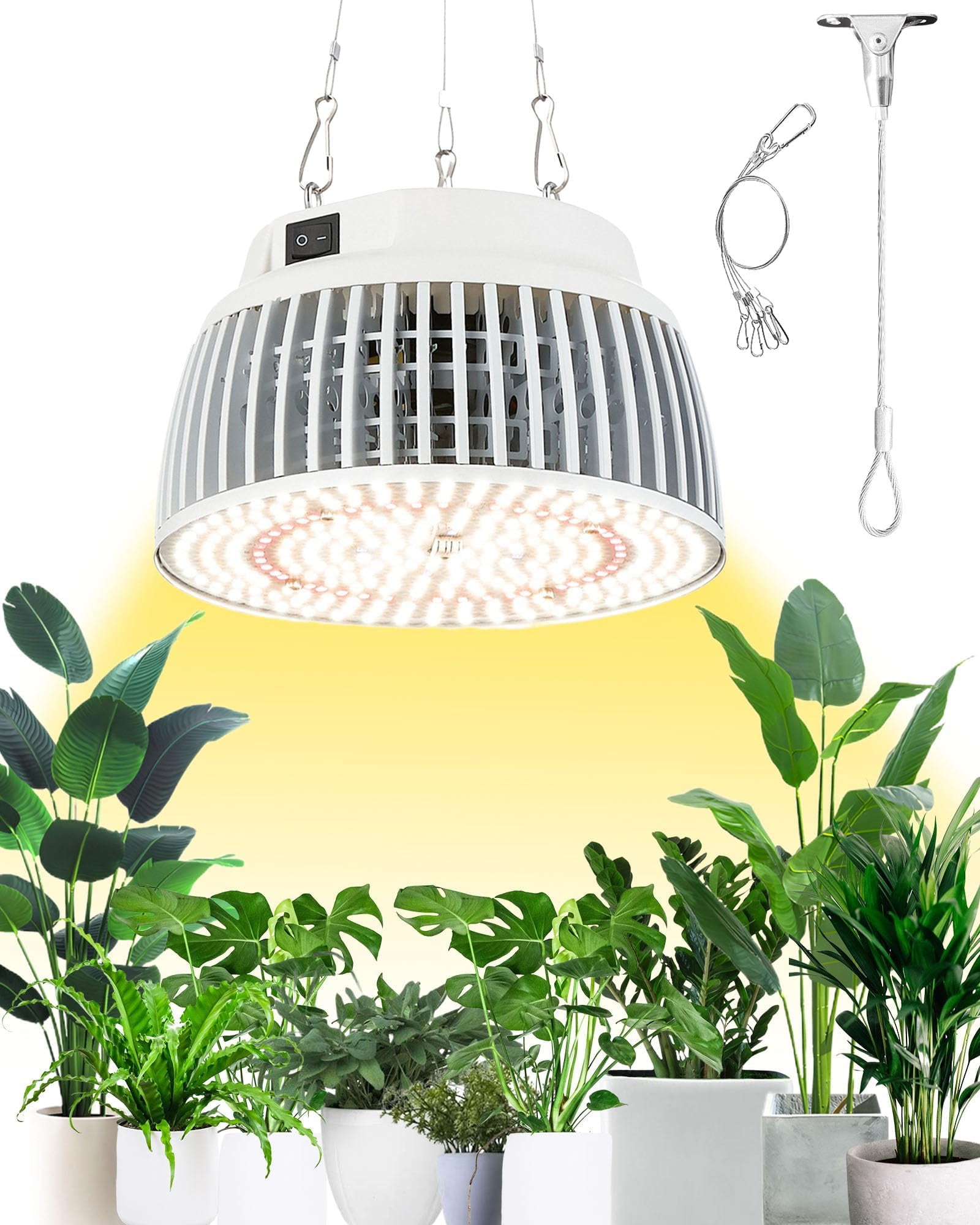 yadoker LED Grow Light MMF7 for Indoor Plants Full Spectrum,Sunlike
