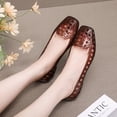 thumbnail image 1 of yanyinfootwear Women's Shoes Waterproof Jelly, Square Toe, Brown, 36, 1 of 5