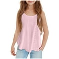 thumbnail image 1 of yardsong Girls Eyelet Tank Tops Flowy Cute Summer Spaghetti Strap Tops Kids Camisole Embroidery Sleeveless Shirts Vacation Blouse Pink,5 Years, 1 of 9
