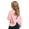 thumbnail image 1 of yardsong Girls Open Back Tops Long Sleeve Tween Shirts Workout Gym Yoga T-Shirt Backless Cute Teen Athletic Back to School Preppy Tees Pink,9 Years, 1 of 9