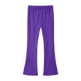 thumbnail image 1 of yardsong Girls Uniform Pants Kids Girl High Waisted Stretchy Flare Dress Pant Soft Bell Bottom Yoga Leggings Teens Preppy Clothes Multicolor,140, 1 of 5