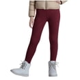 thumbnail image 1 of yardsong Kids Girls Cotton Ballet Dance Tights Leggings Fleece Warm Stretchy Footless Stocking Slim Gym Yoga Leggings Pantyhose Red,12 Years, 1 of 9