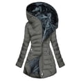 thumbnail image 1 of yardsong Long Winter Coats for Women Fleece Lined Thicken Puffer Jackets Plus Size Sherpa Thermal Warm Hooded Quilted Jacket 2025 Gray,XXL, 1 of 9