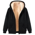 thumbnail image 1 of yardsong Men's Warm Hooded Jacket - Zip Up Sherpa Fleece Lined Cozy Fall Winter Sweat Coats with Pockets Black,XXXXL, 1 of 4