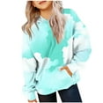 thumbnail image 1 of yardsong Oversized Hoodies for Teen Girls Trendy Tie Dye Graphic Cute Hoodie Fall Fashion Loose Fit Preppy Sweatshirt with Pocket 2025 Gray,13 Years, 1 of 5